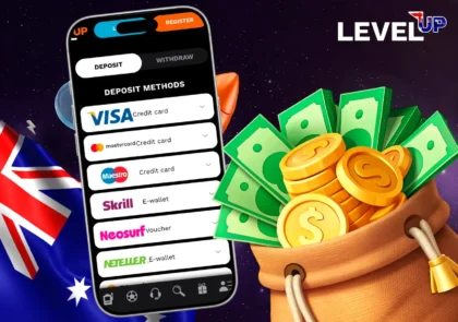 Secure AUD payment methods, credit cards and fast crypto withdrawals at Level Up Casino.